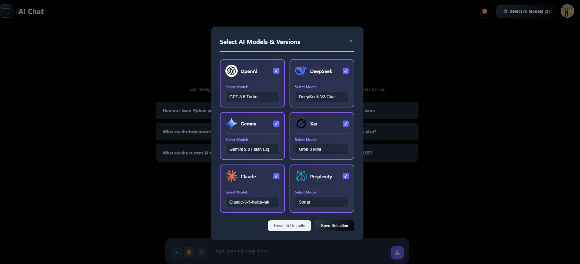 multi ai chatbot